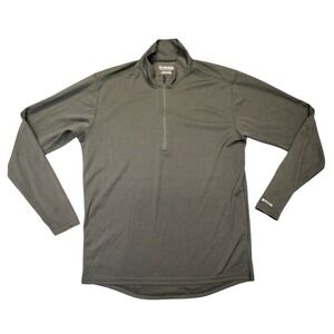 Simms Fishing‎ OD Green Qtr Zip Shirt Womens Medium Gorpcore Outdoors Lake